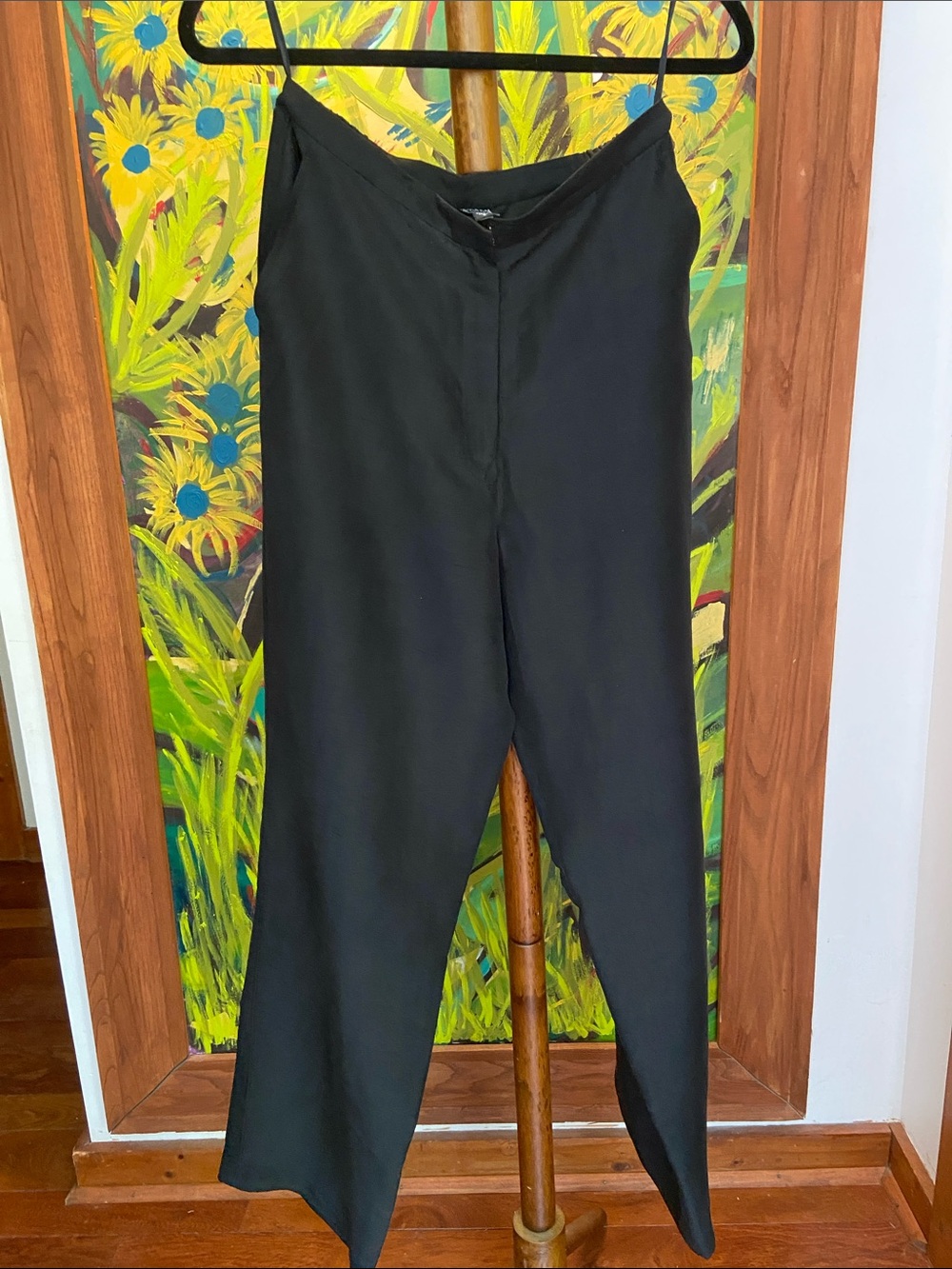 Eileen Fisher Black Silk Women's Pants